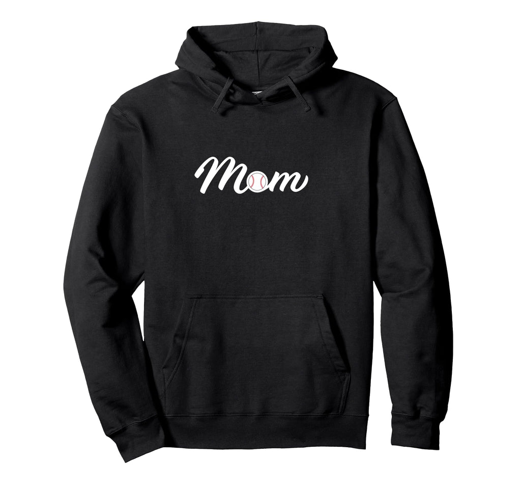 Baseball Mom Script Hoodie - Minimalist Print Men Women - T-Shirt, Sweatshirt, Hoodie