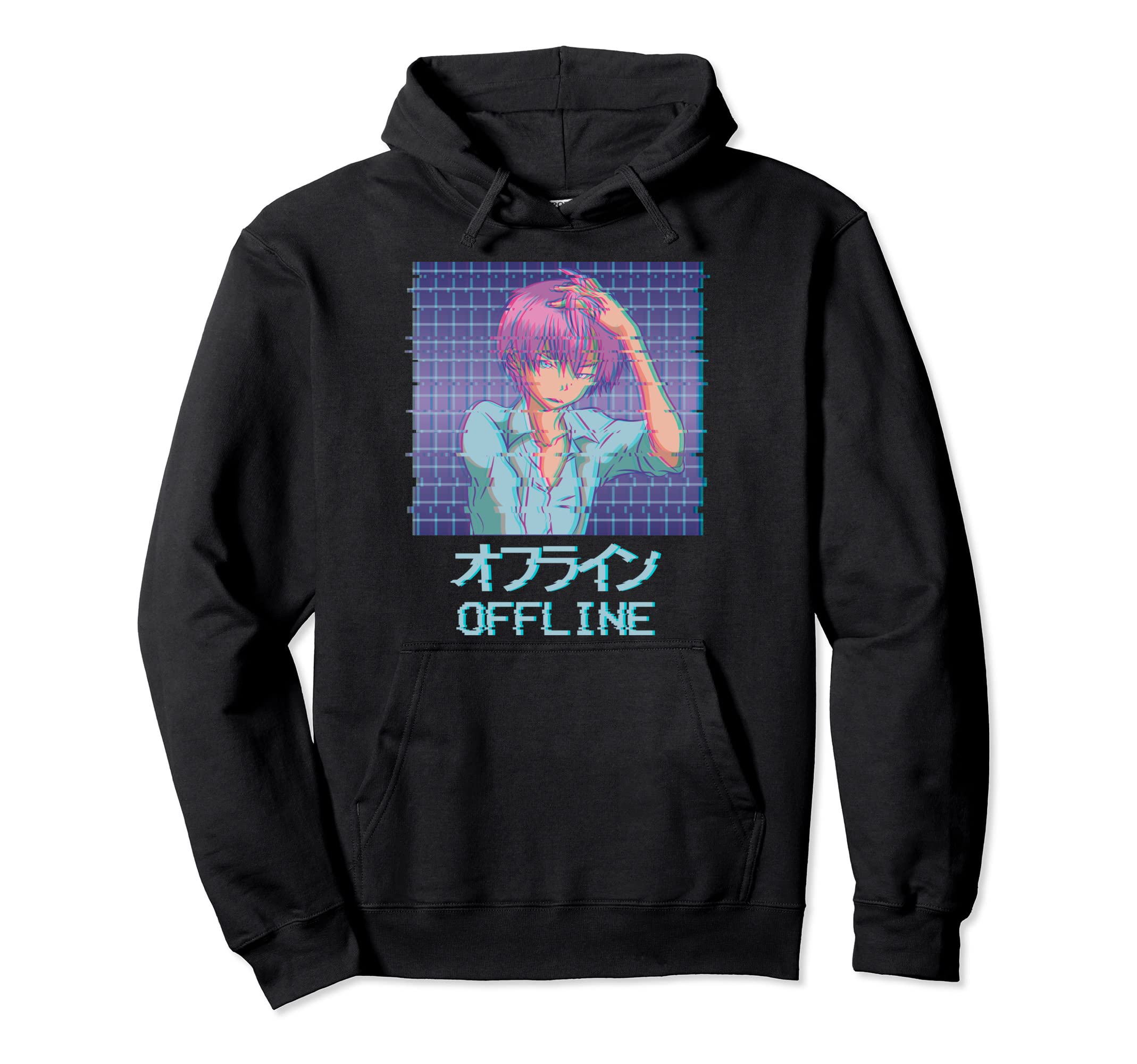 Japanese Offline Aesthetic Eboy Anime Hoodie - Trendy Graphic Unisex - T-Shirt, Sweatshirt, Hoodie