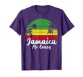 Palm Tree Sunset Jamaica Me Crazy T-Shirt - Fun Novelty Design for Adults - T-Shirt, Sweatshirt, Hoodie