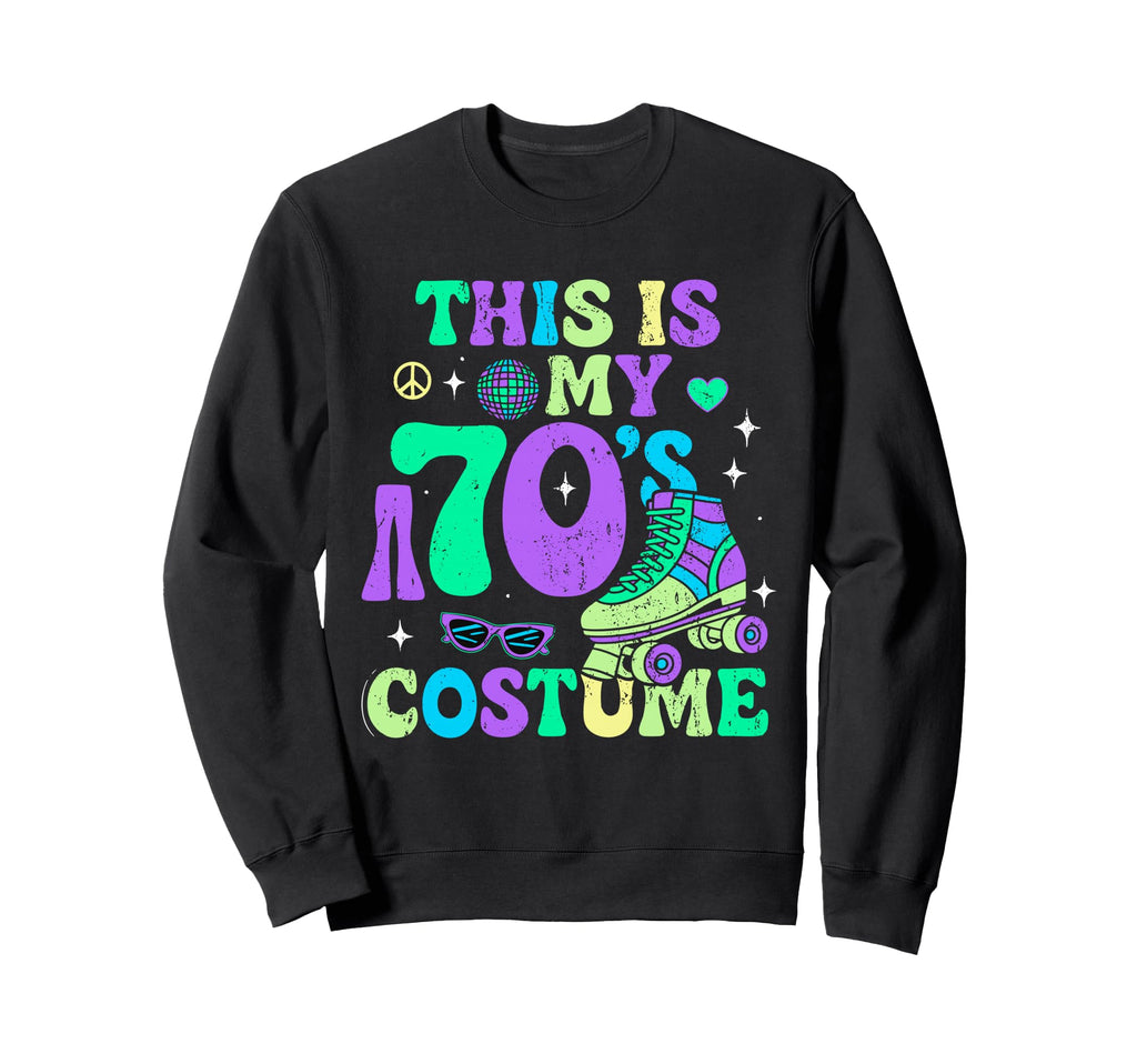 Roller Skates This Is My 70S Costume Sweatshirt - Minimalist Print Unisex - T-Shirt, Sweatshirt, Hoodie