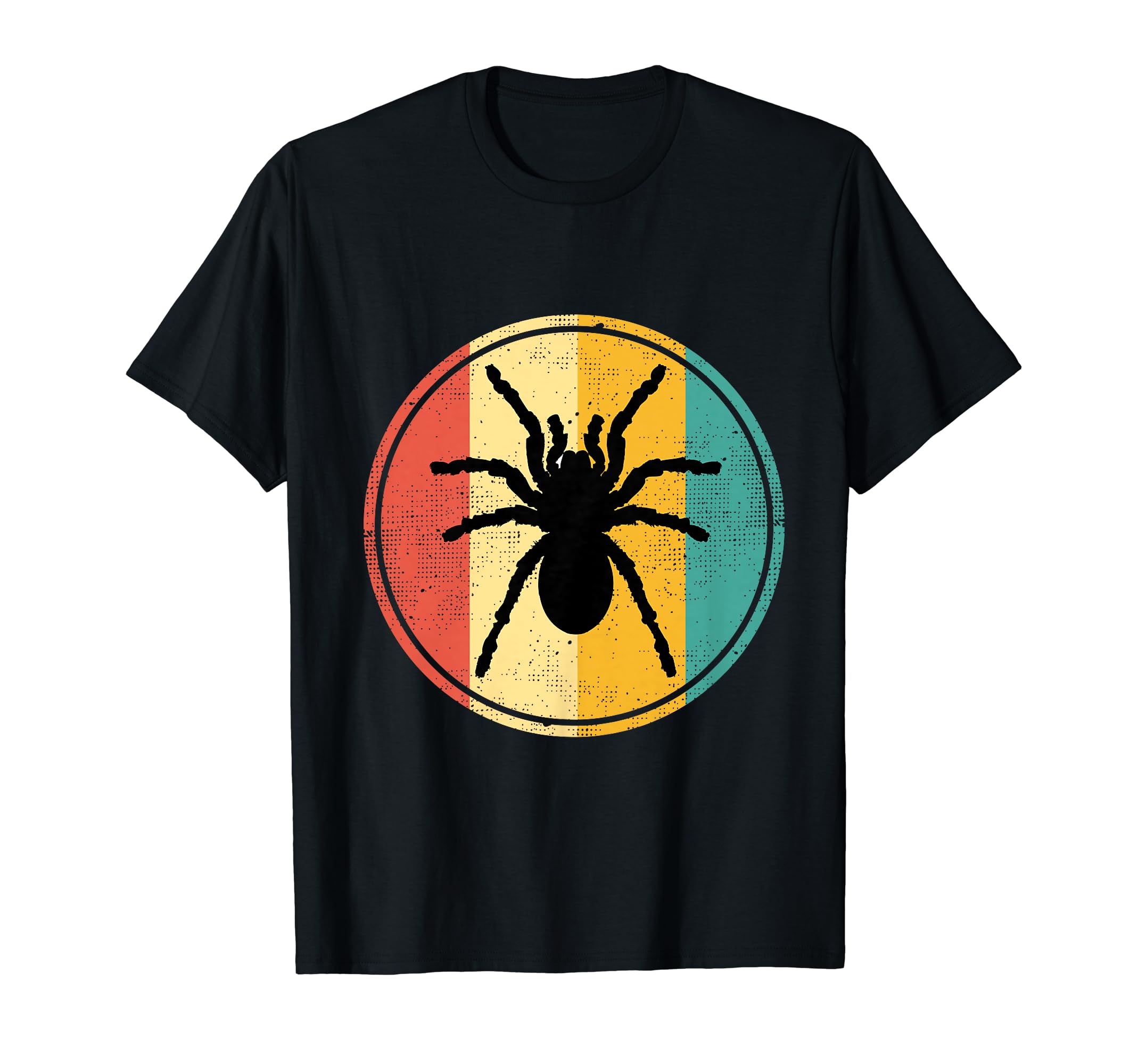 Spider Silhouette Stripes Halloween T-Shirt - Fun Novelty Design Unisex - T-Shirt, Sweatshirt, Hoodie