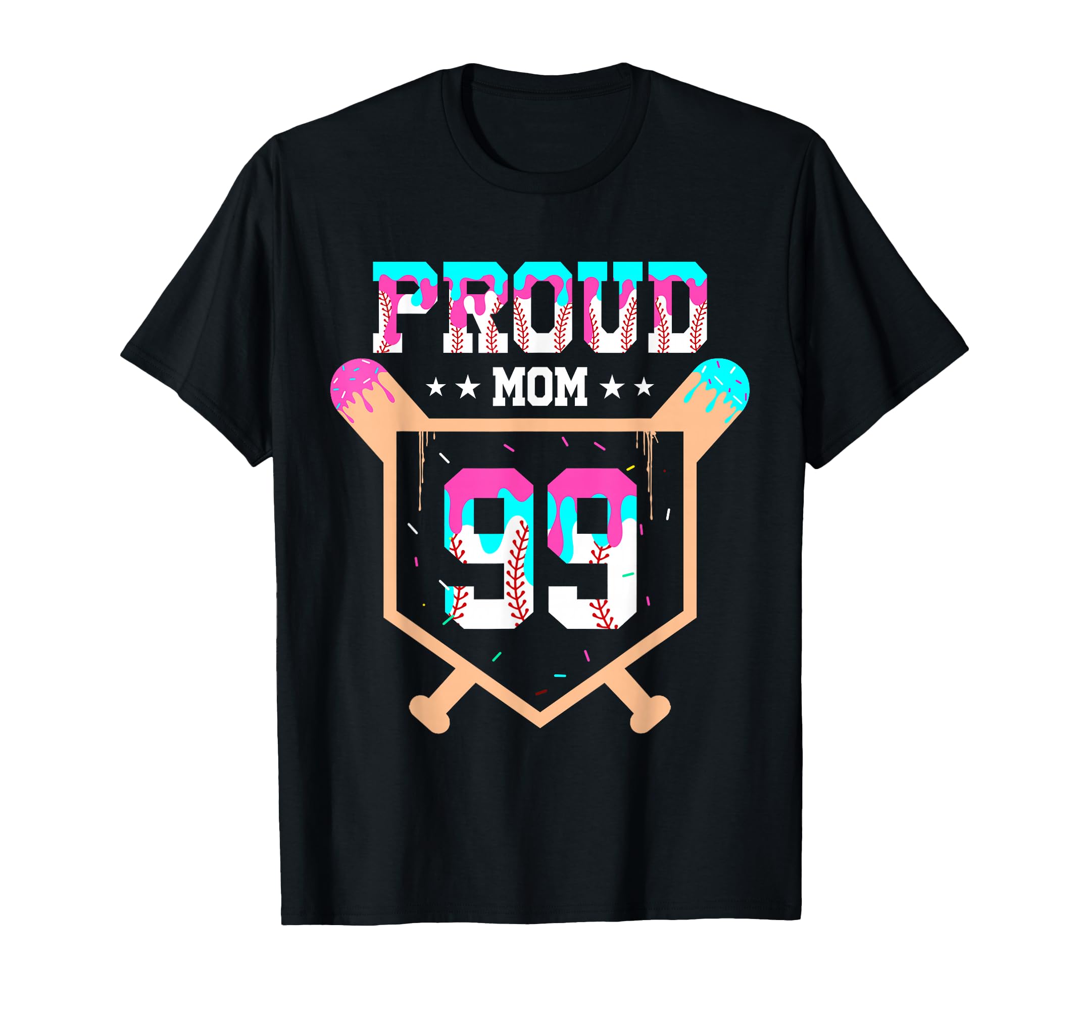 Proud Mom Baseball Player Number 99 T-Shirt - Streetwear Style Men Women - T-Shirt, Sweatshirt, Hoodie