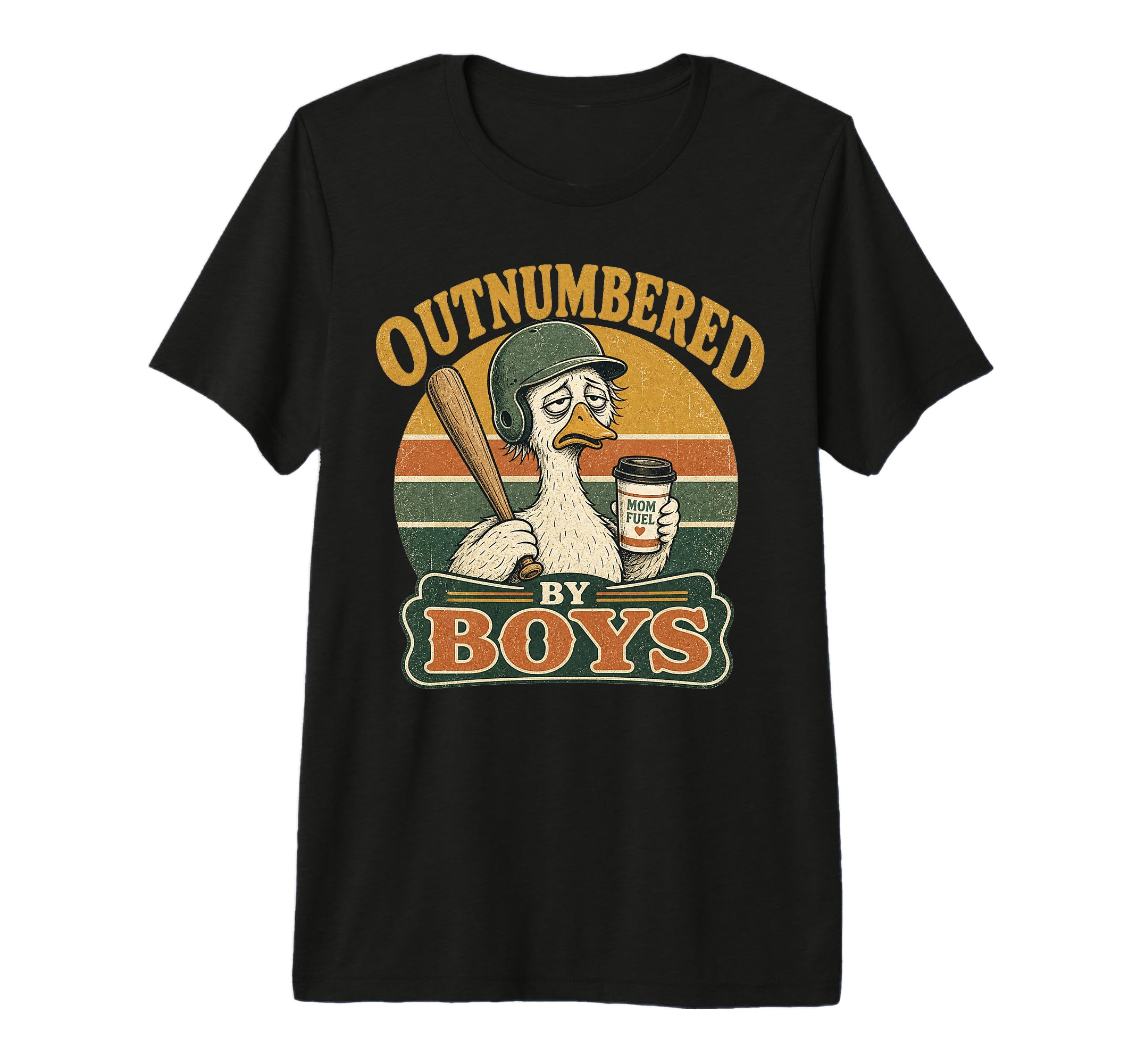 Outnumbered Goose Funny Baseball Tri T-Shirt - Graphic Print for Adults - T-Shirt, Sweatshirt, Hoodie