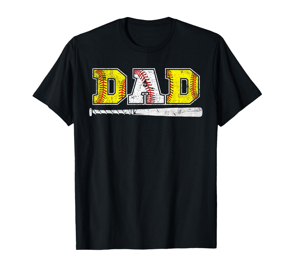 Baseball Dad Softball Fathers Day Daddy T-Shirt - Trendy Graphic Unisex - T-Shirt, Sweatshirt, Hoodie