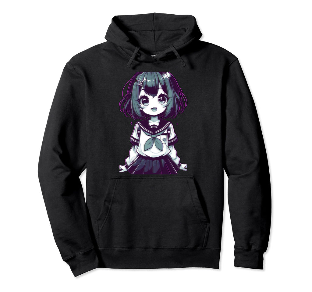 Anime Vaporwave Aesthetic Waifu Soft Hoodie - Novelty Apparel for Adults - T-Shirt, Sweatshirt, Hoodie