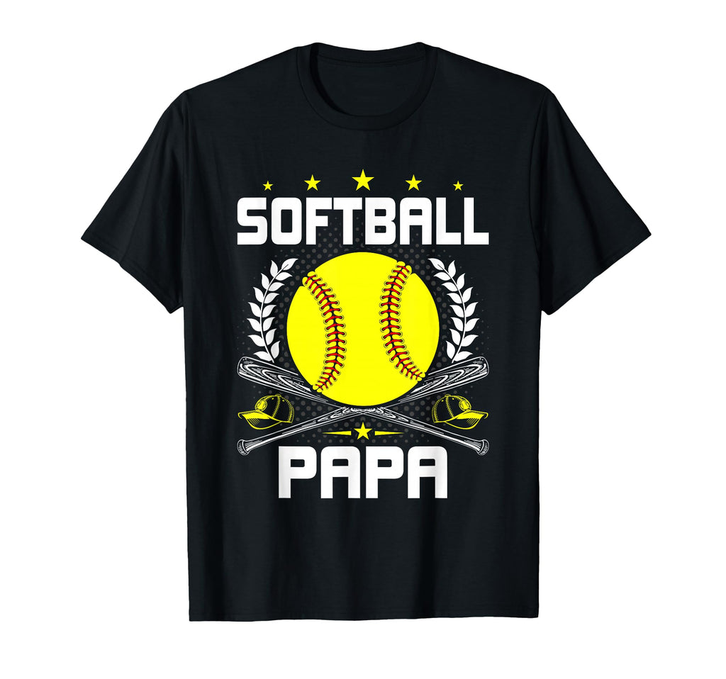 Baseball And Softball Lover Papa Gift Hoodie - Novelty Apparel for Adults - T-Shirt, Sweatshirt, Hoodie