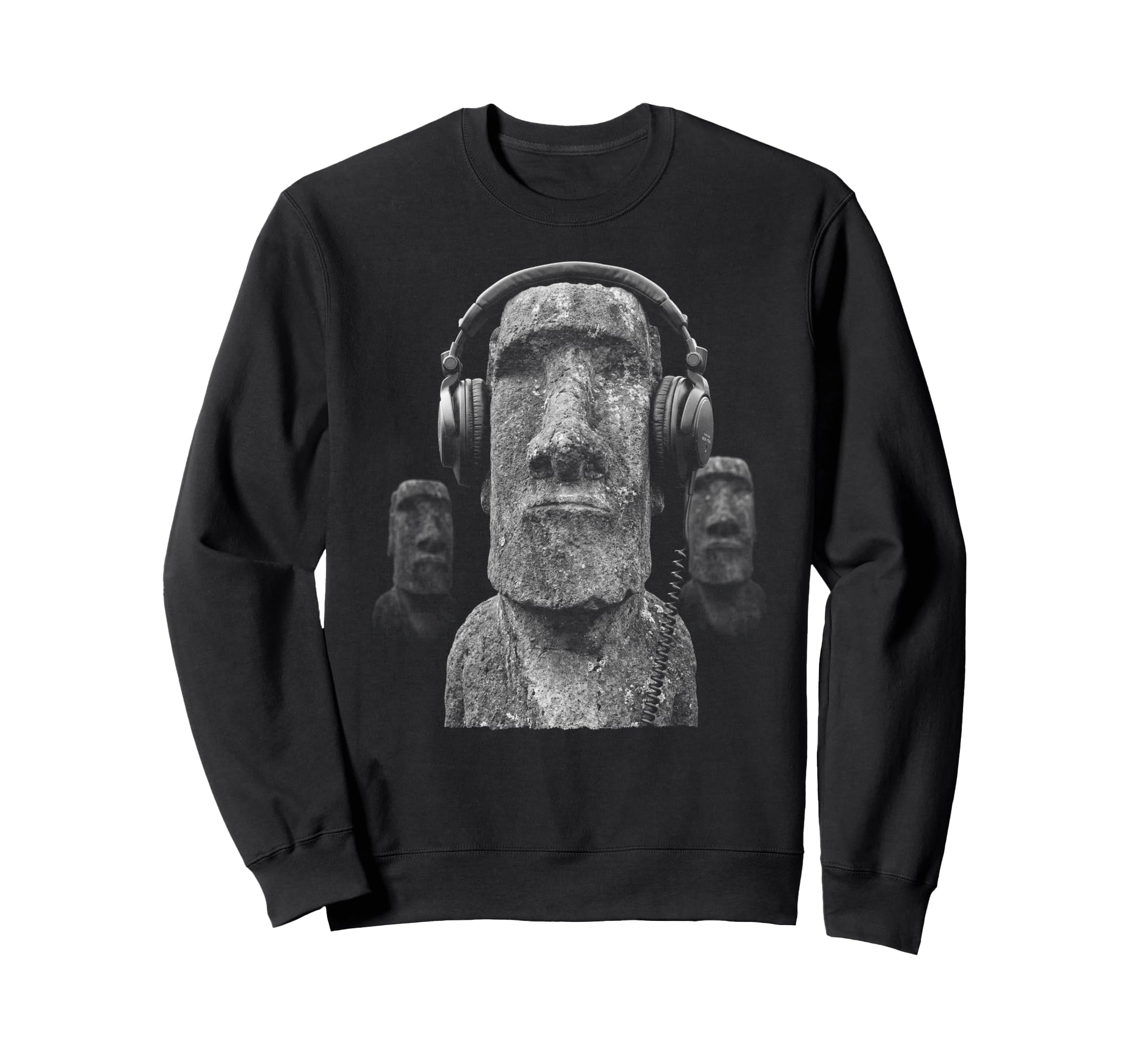 Y2K Grunge Easter Island Head Sweatshirt - Custom Art Print Men Women - T-Shirt, Sweatshirt, Hoodie