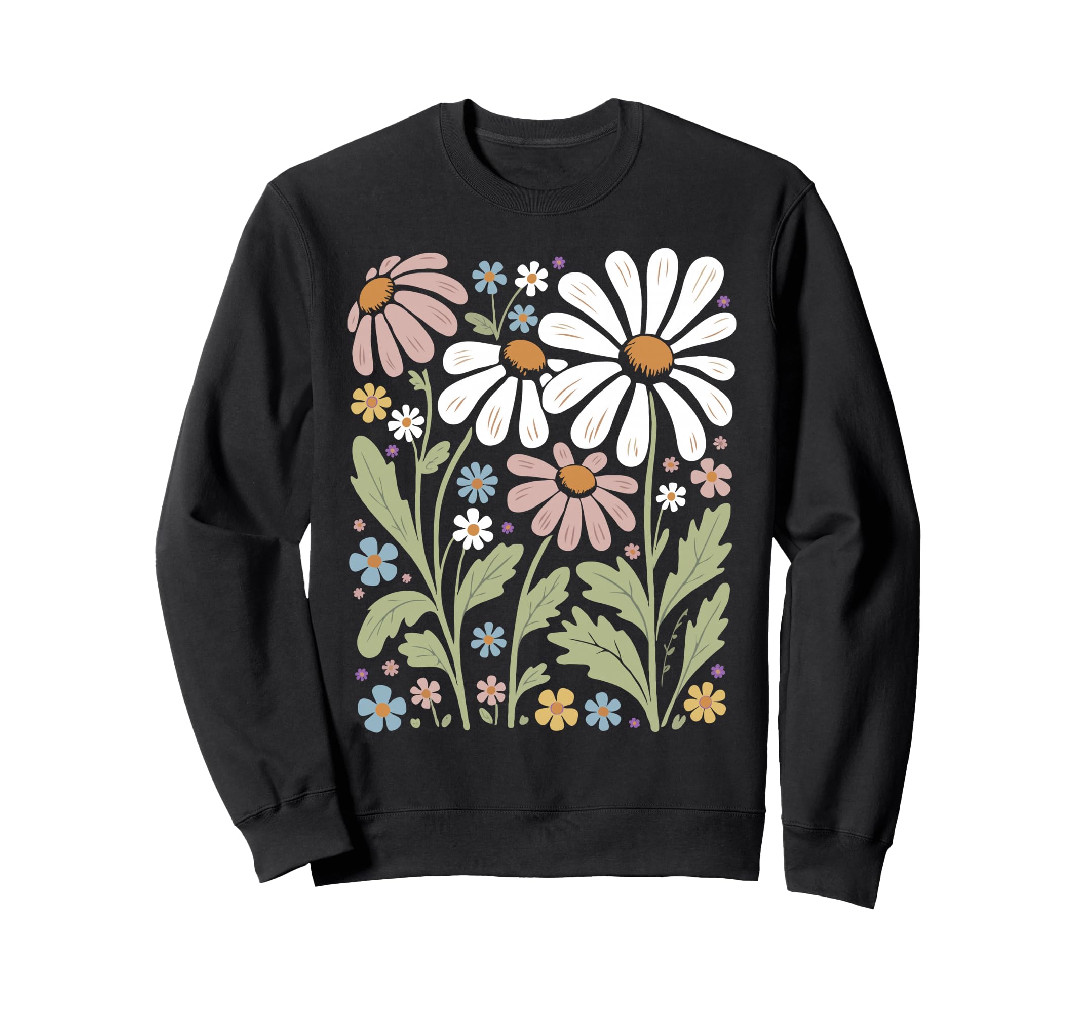 Wildflowers Flowers Pattern Summer Sweatshirt - Trendy Graphic Unisex - T-Shirt, Sweatshirt, Hoodie