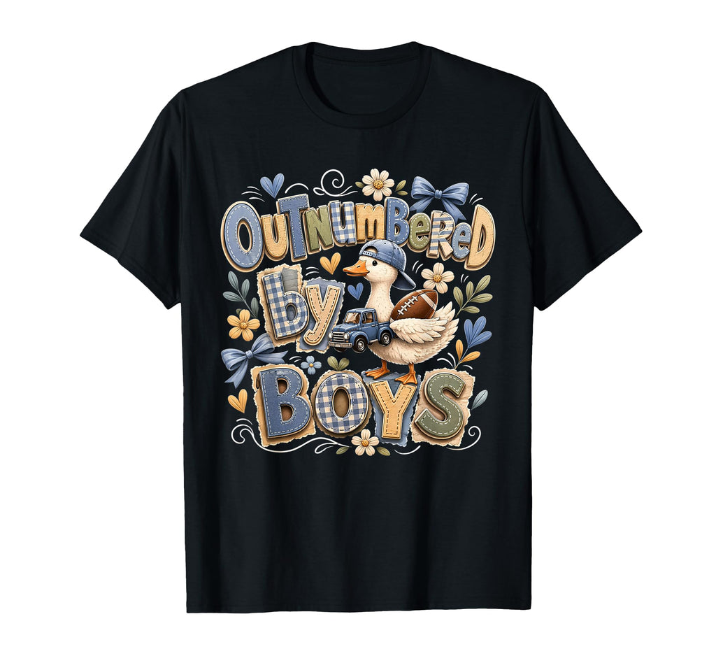 Outnumbered Funny Mom Baseball Goose T-Shirt - Unique Graphic Unisex - T-Shirt, Sweatshirt, Hoodie