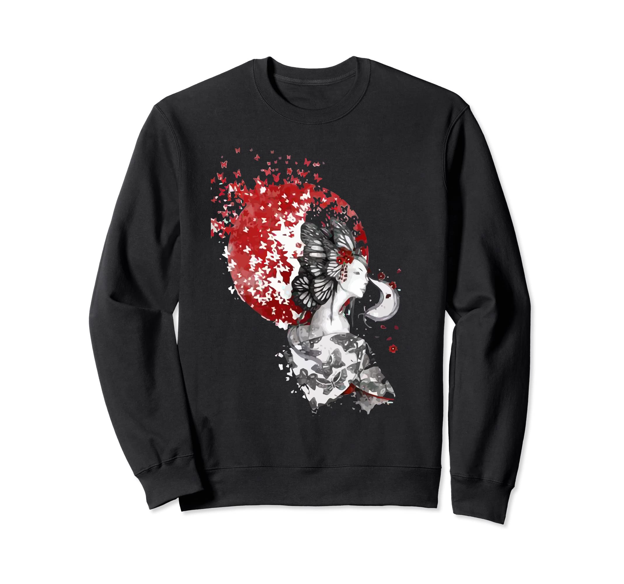 Japanese Modern Geisha Vaporwave Sweatshirt - Unique Graphic Unisex - T-Shirt, Sweatshirt, Hoodie