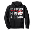 My Step Son Baseball Step Mom Baseball Hoodie - Unique Graphic Men Women - T-Shirt, Sweatshirt, Hoodie