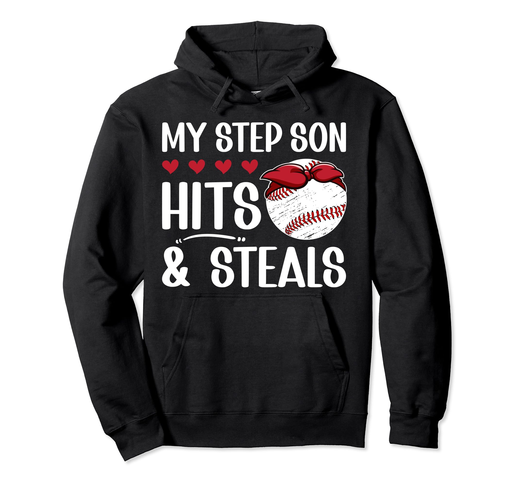 My Step Son Baseball Step Mom Baseball Hoodie - Unique Graphic Men Women - T-Shirt, Sweatshirt, Hoodie