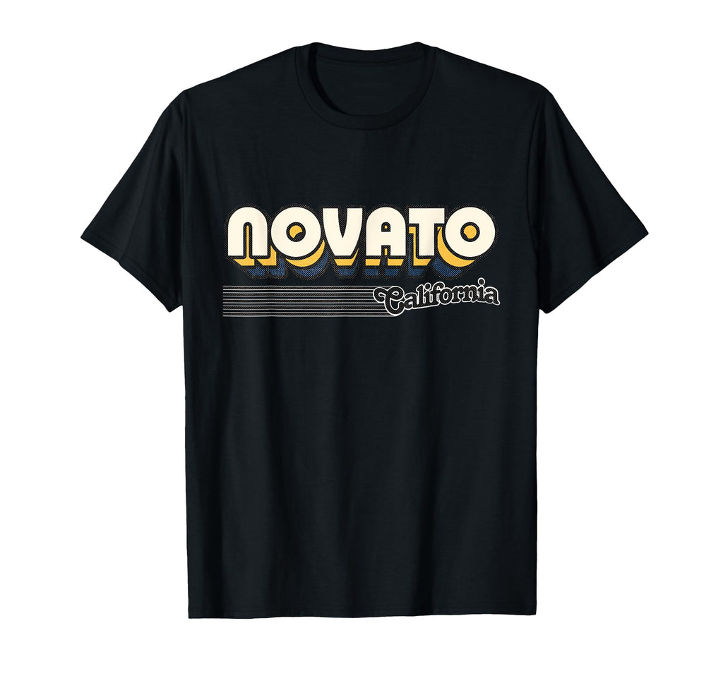 Novato California Stripes T-Shirt - Minimalist Print for Adults - T-Shirt, Sweatshirt, Hoodie