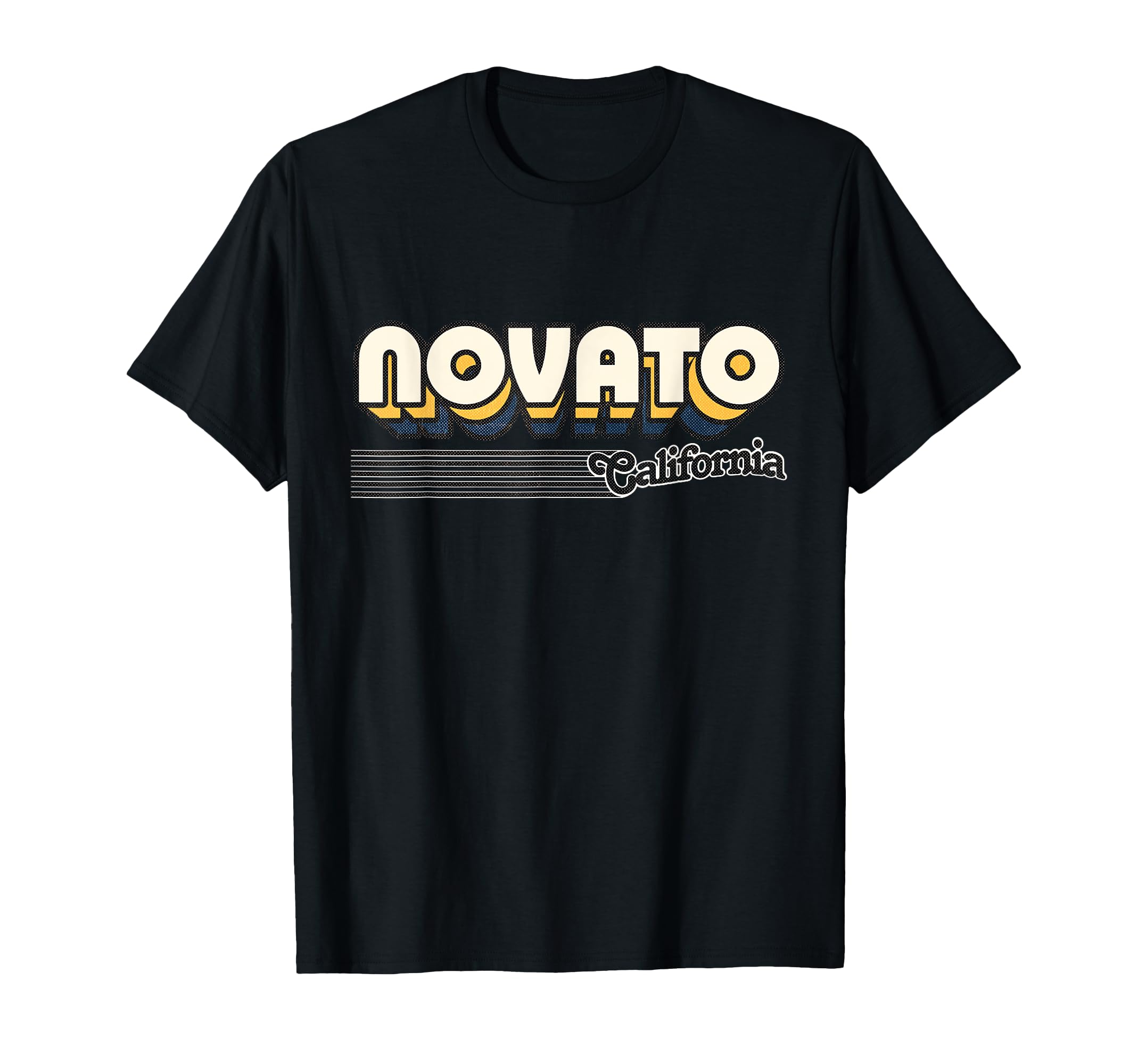 Novato California Stripes T-Shirt - Minimalist Print for Adults - T-Shirt, Sweatshirt, Hoodie