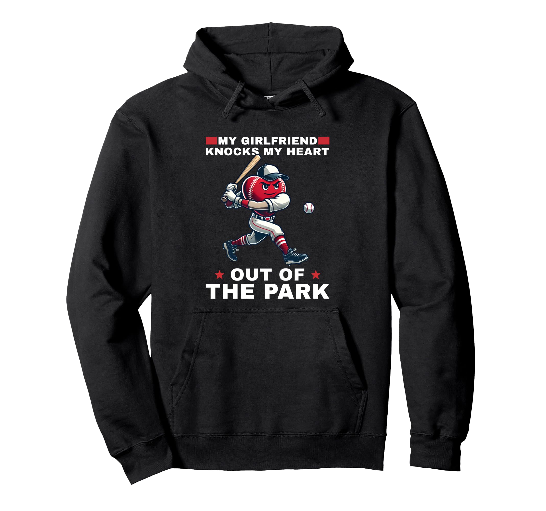 Valentines Day Baseball I Love My Hoodie - Graphic Print for Adults - T-Shirt, Sweatshirt, Hoodie