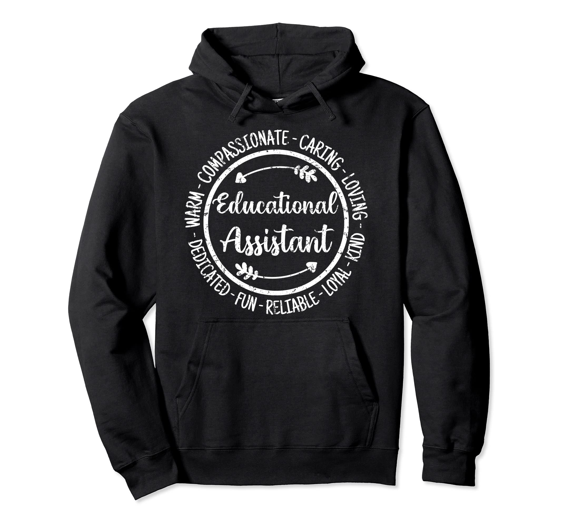 Educational Assistant Coworker Hoodie - Minimalist Print for Adults - T-Shirt, Sweatshirt, Hoodie