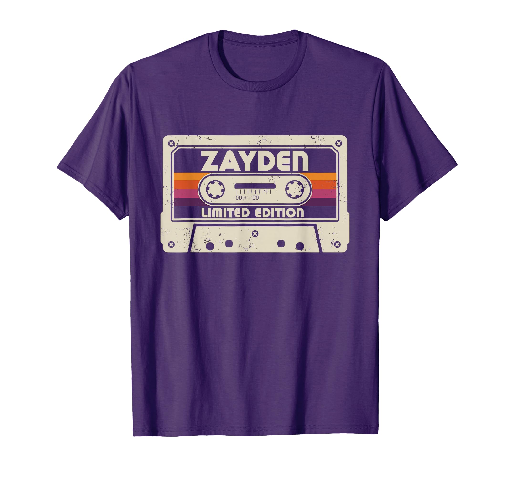 Zayden First Name Cassette Tape T-Shirt - Minimalist Print for Adults - T-Shirt, Sweatshirt, Hoodie