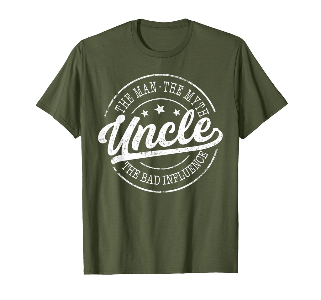 Uncle Myth Bad Influence Emblem T-Shirt - Unique Graphic Men Women - T-Shirt, Sweatshirt, Hoodie
