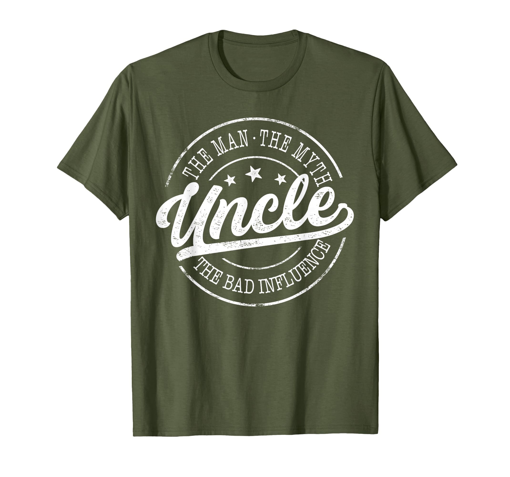 Uncle Myth Bad Influence Emblem T-Shirt - Unique Graphic Men Women - T-Shirt, Sweatshirt, Hoodie