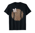 Baseball Mom Leopard Coquette Bow T-Shirt - Novelty Apparel for Adults - T-Shirt, Sweatshirt, Hoodie