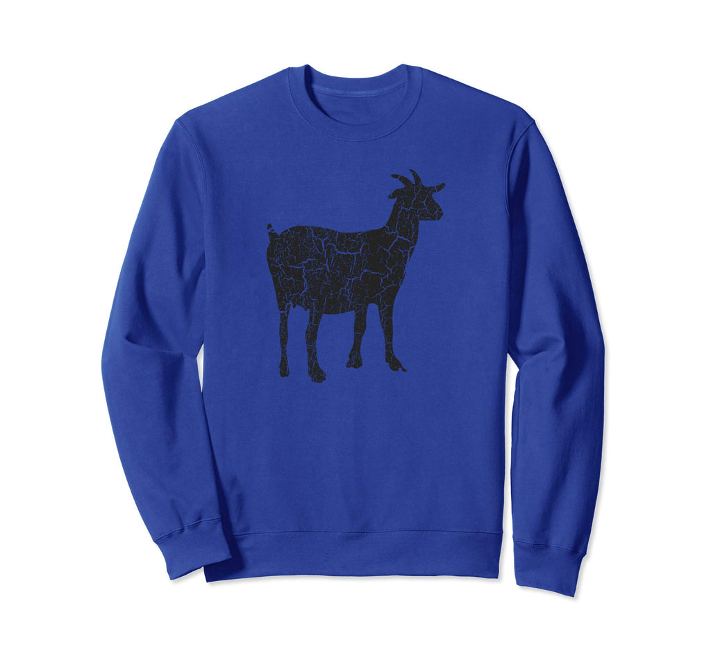 Goat Distressed Goat Sweatshirt - Unique Graphic Unisex - T-Shirt, Sweatshirt, Hoodie