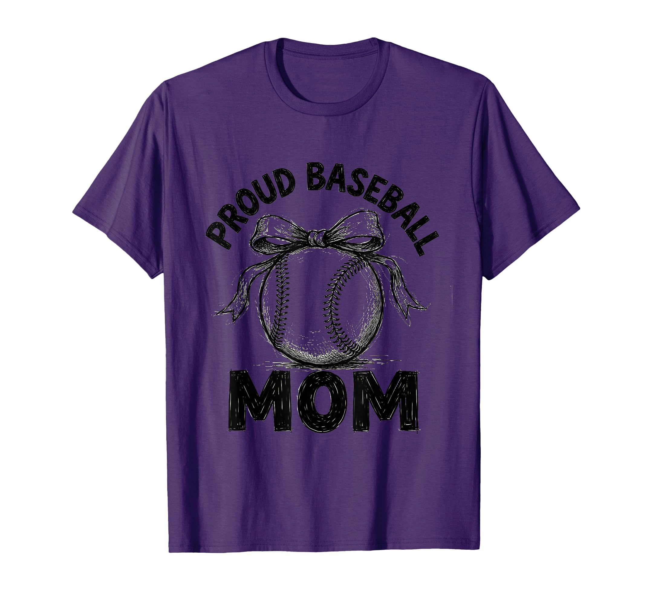 Proud Baseball Mom T-Shirt - Graphic Print Unisex - T-Shirt, Sweatshirt, Hoodie