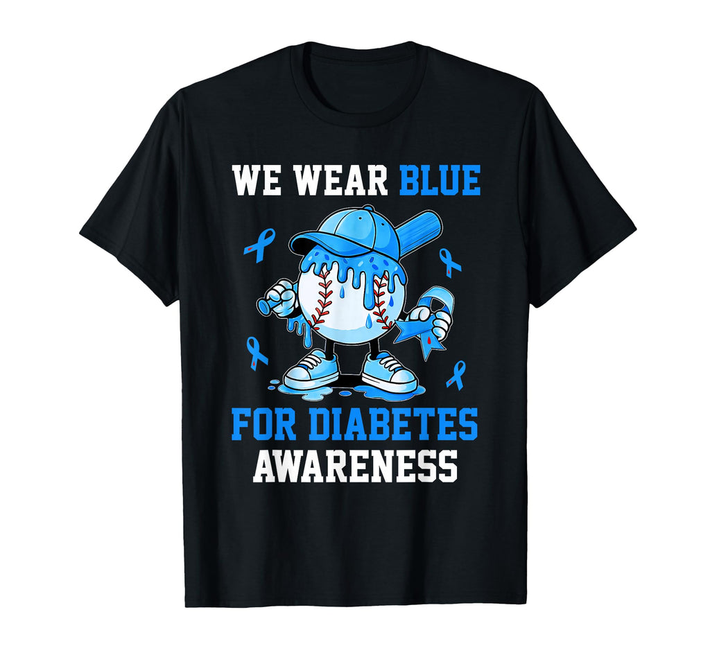 We Wear Blue Diabetes Awareness T-Shirt - Trendy Graphic Men Women - T-Shirt, Sweatshirt, Hoodie