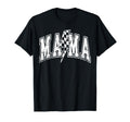 Mama Lightning Bolt Checkered T-Shirt - Casual Everyday Wear for Adults - T-Shirt, Sweatshirt, Hoodie