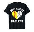 Busy Raising Ballers Softball Volleyball T-Shirt - Trendy Graphic Unisex - T-Shirt, Sweatshirt, Hoodie