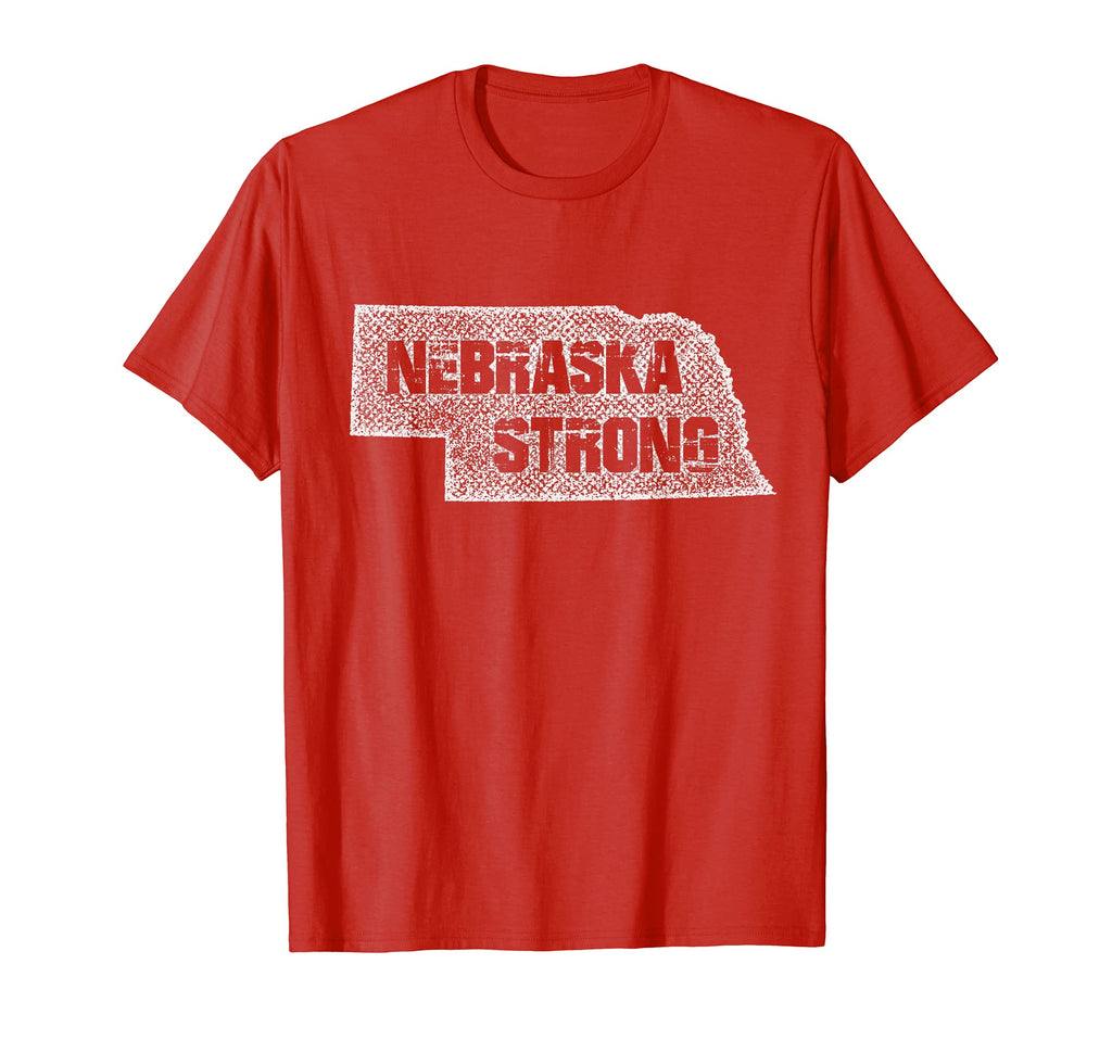 Nebraska Strong Distressed Gift T-Shirt - Custom Art Print Unisex - T-Shirt, Sweatshirt, Hoodie