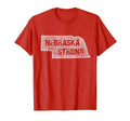 Nebraska Strong Distressed Gift T-Shirt - Custom Art Print Unisex - T-Shirt, Sweatshirt, Hoodie