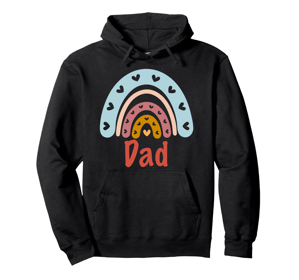 Dad Birthday Rainbow Boho Dad Hoodie - Graphic Print Men Women - T-Shirt, Sweatshirt, Hoodie