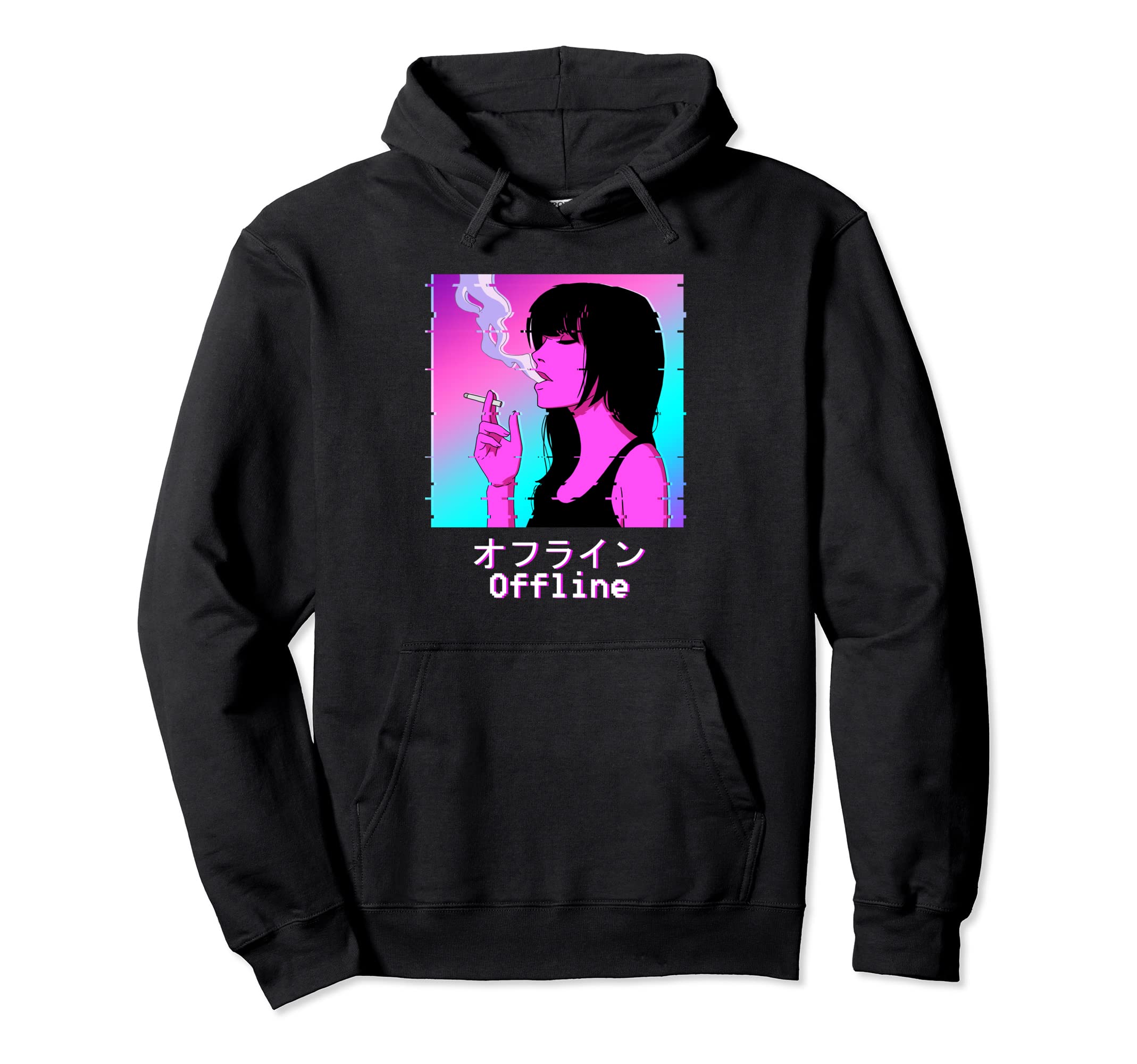 Japanese Aesthetic Vaporwave Sad Anime Hoodie - Novelty Apparel Unisex - T-Shirt, Sweatshirt, Hoodie