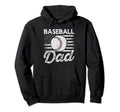 Baseball Dad Usa American Flag Fathers Day Hoodie - Novelty Apparel Unisex - T-Shirt, Sweatshirt, Hoodie