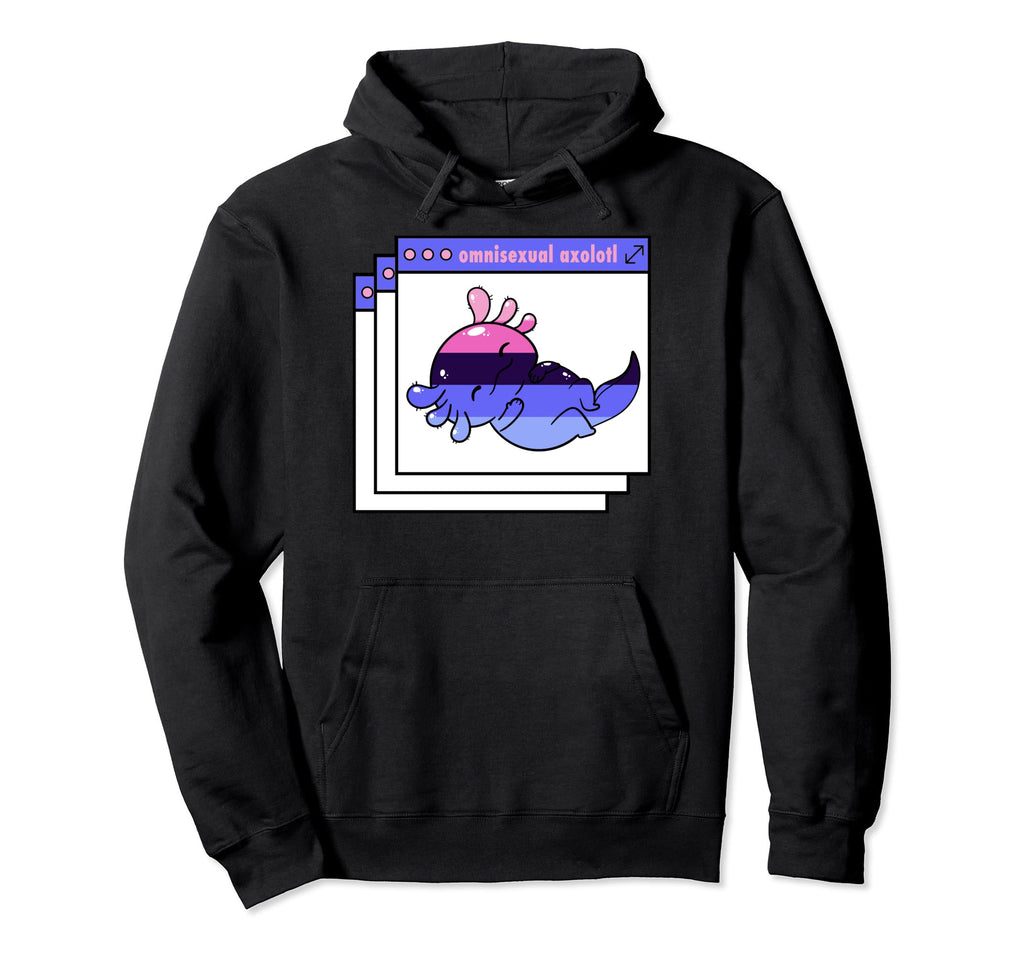 Y2K Vaporwave Omnisexual Pride Napping Hoodie - Graphic Print Men Women - T-Shirt, Sweatshirt, Hoodie