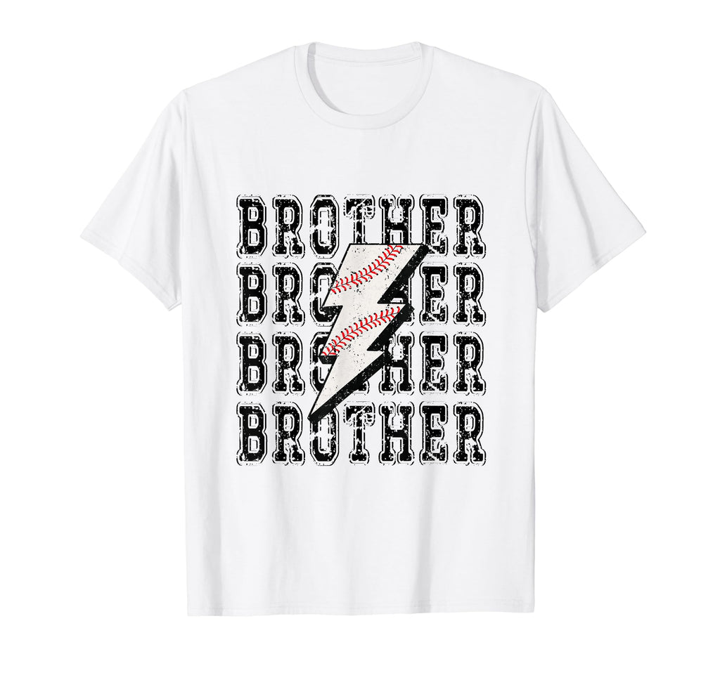 Baseball Brother Lightning Bolt T-Shirt - Minimalist Print Men Women - T-Shirt, Sweatshirt, Hoodie