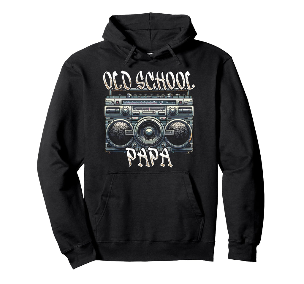 Old School Papa Boombox Vibes 70S 80S 90S Hoodie - Novelty Apparel Unisex - T-Shirt, Sweatshirt, Hoodie