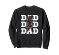 Baseball Dad Distressed Lightning Sweatshirt - Novelty Apparel Men Women - T-Shirt, Sweatshirt, Hoodie