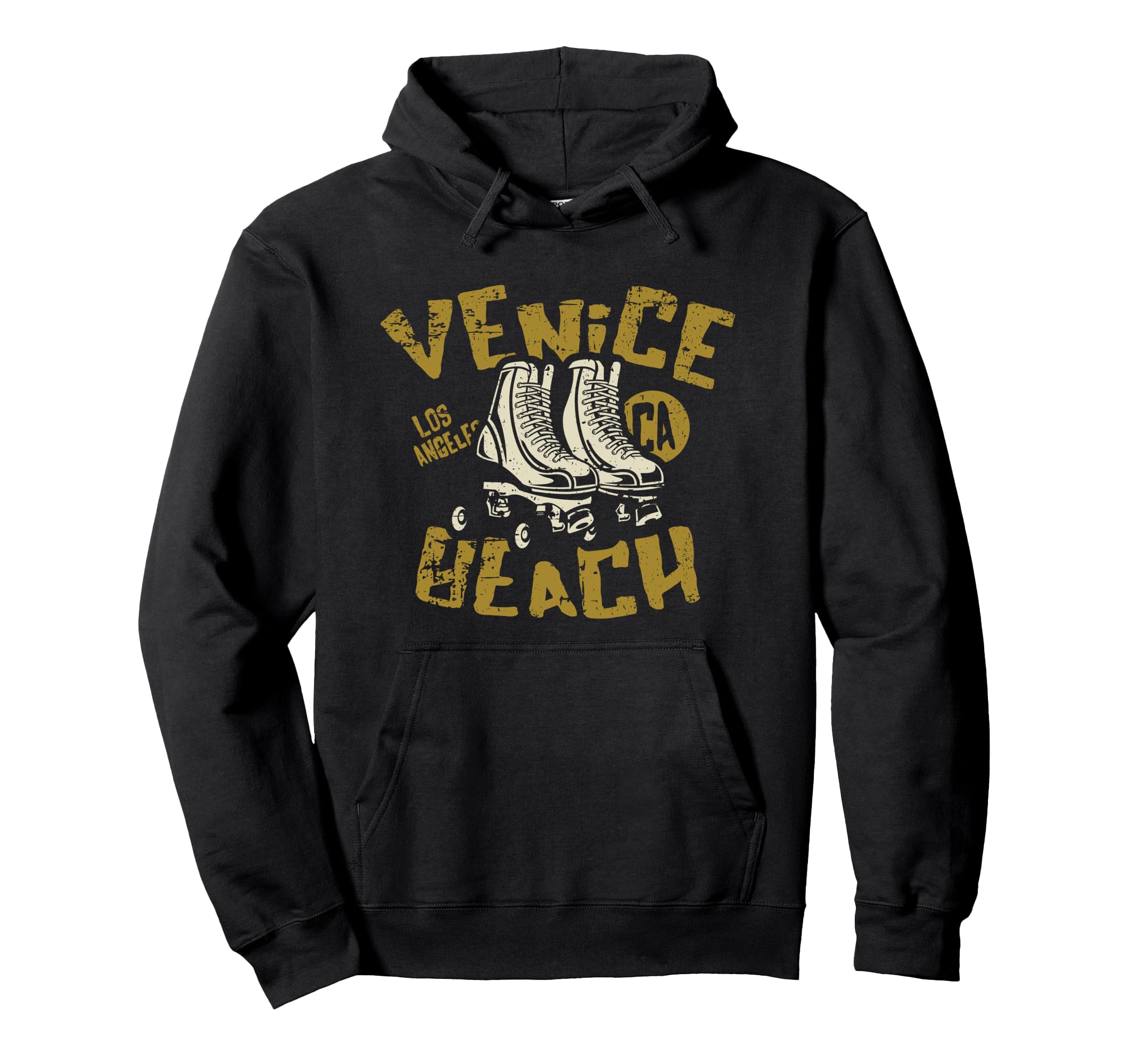 Venice Beach California Distressed Hoodie - Novelty Apparel Men Women - T-Shirt, Sweatshirt, Hoodie
