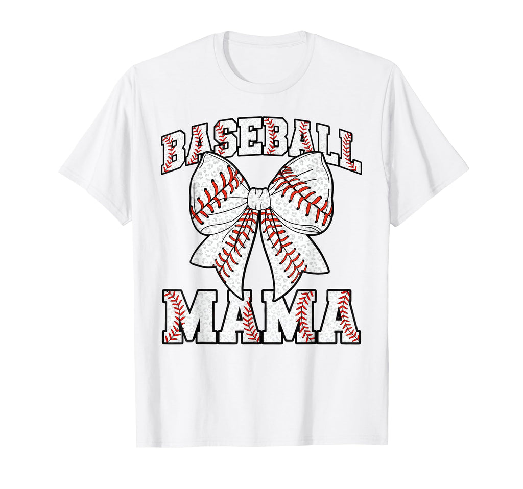 Baseball Mama Sports Mom Leopard T-Shirt - Casual Everyday Wear Men Women - T-Shirt, Sweatshirt, Hoodie