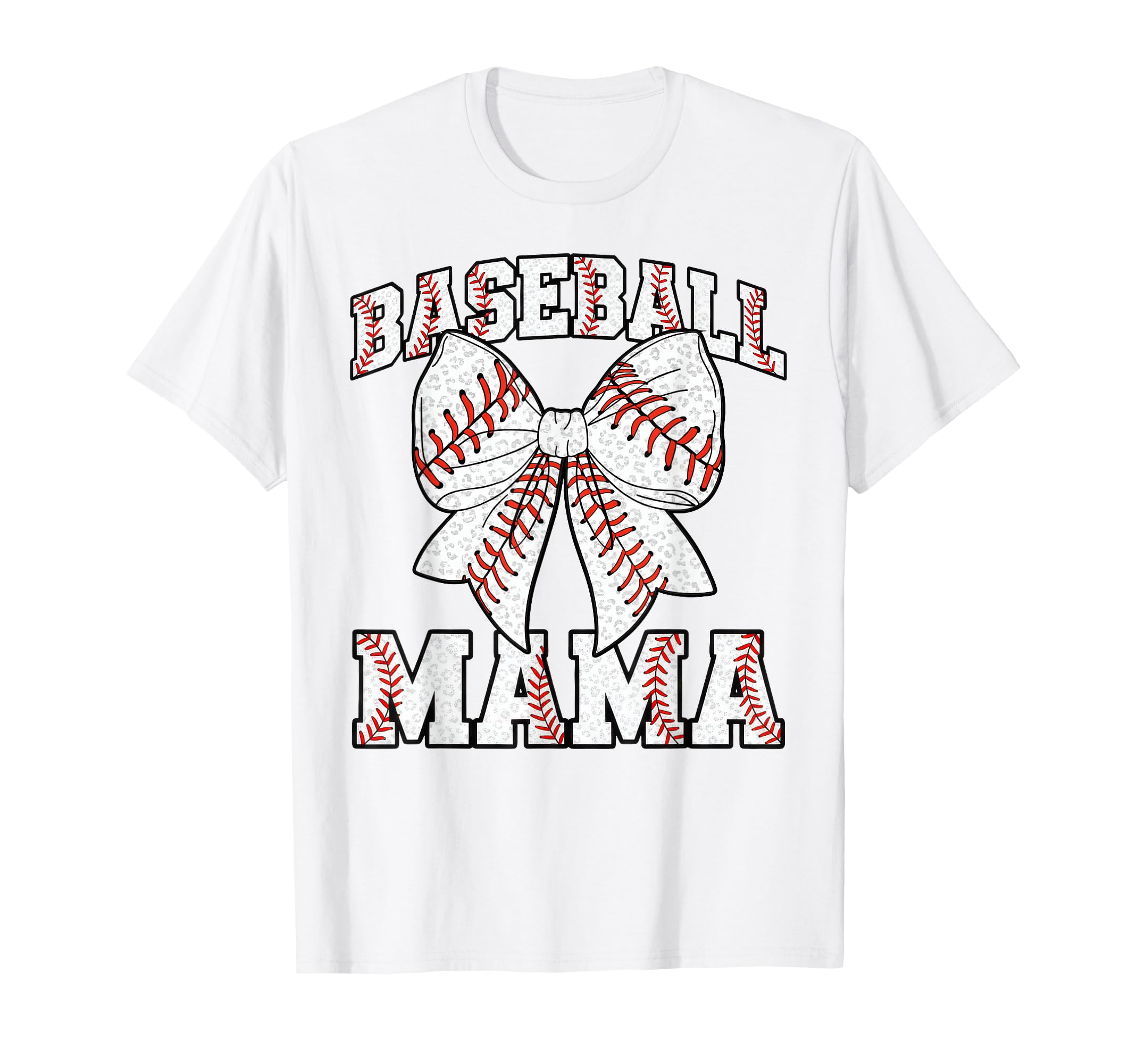 Baseball Mama Sports Mom Leopard T-Shirt - Casual Everyday Wear Men Women - T-Shirt, Sweatshirt, Hoodie