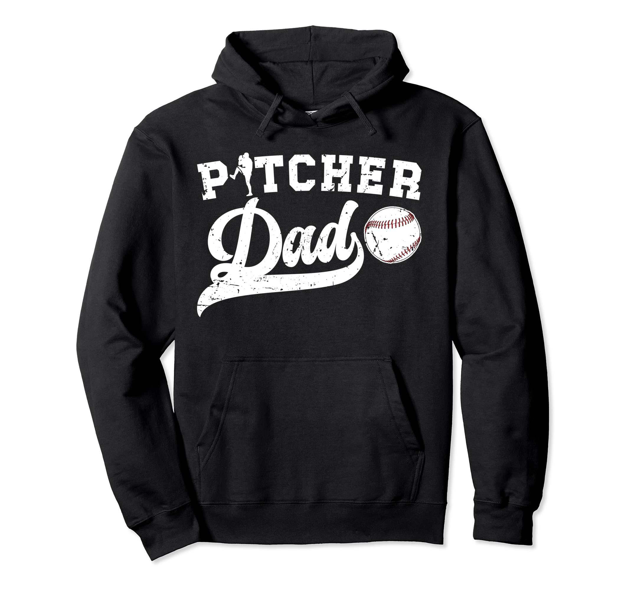 Baseball Pitcher Dad Baseball Pitcher Hoodie - Novelty Apparel for Adults - T-Shirt, Sweatshirt, Hoodie