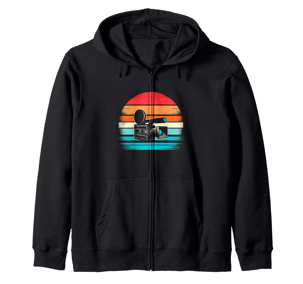 Camera Sunset Hoodie - Minimalist Print for Adults - T-Shirt, Sweatshirt, Hoodie