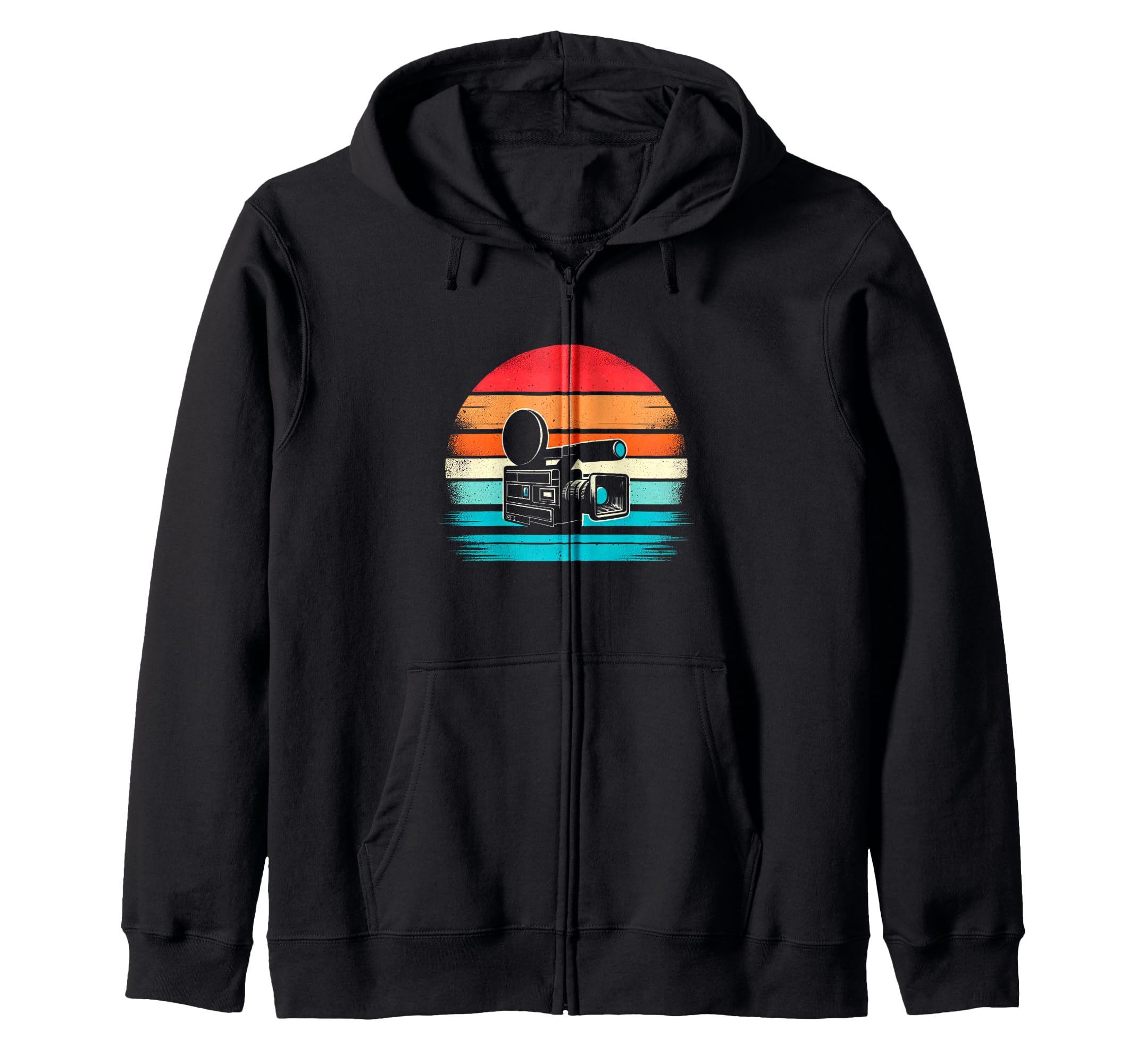 Camera Sunset Hoodie - Minimalist Print for Adults - T-Shirt, Sweatshirt, Hoodie