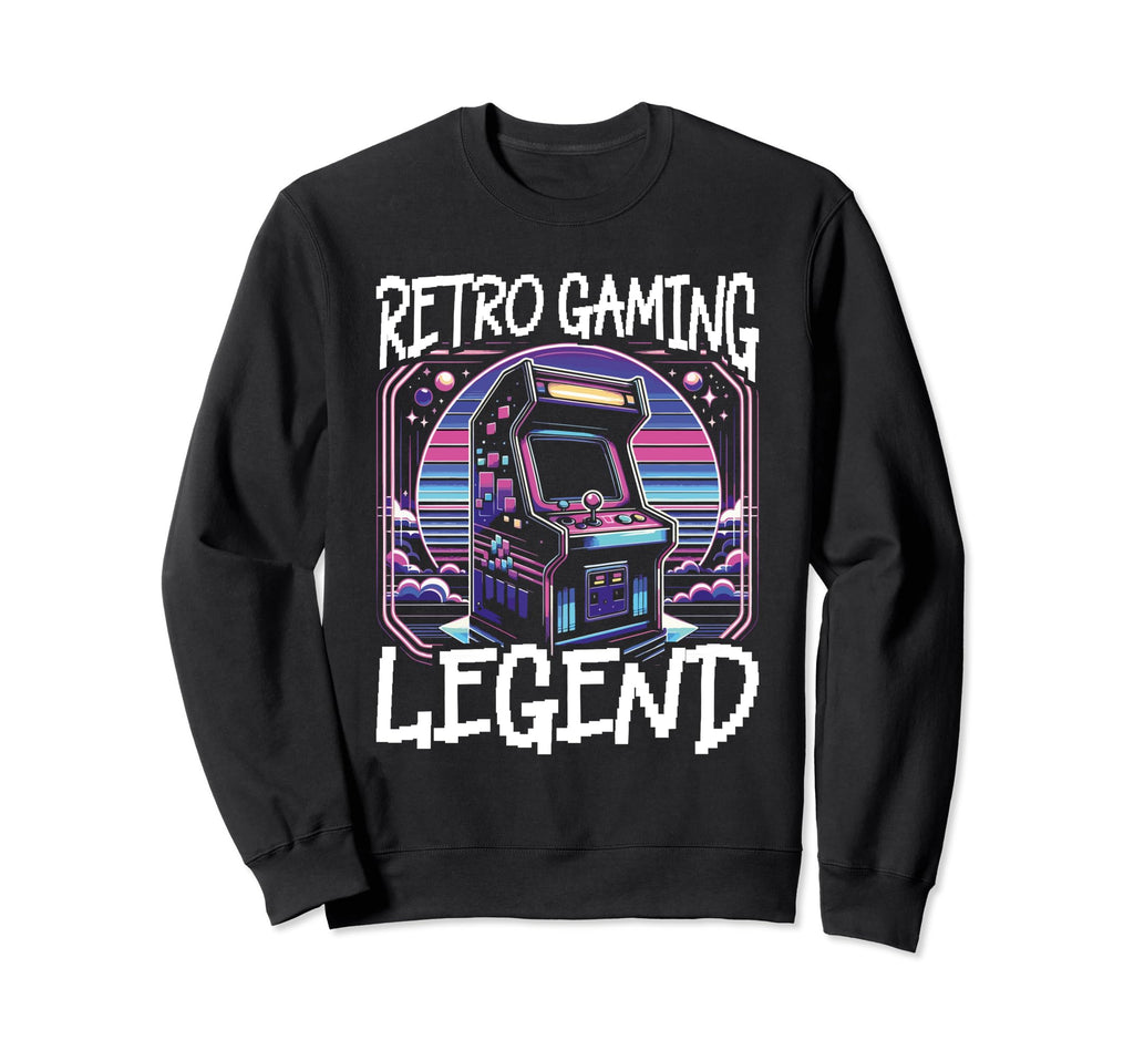 80S Arcade Nostalgia Pixel Art Video Sweatshirt - Novelty Apparel Unisex - T-Shirt, Sweatshirt, Hoodie