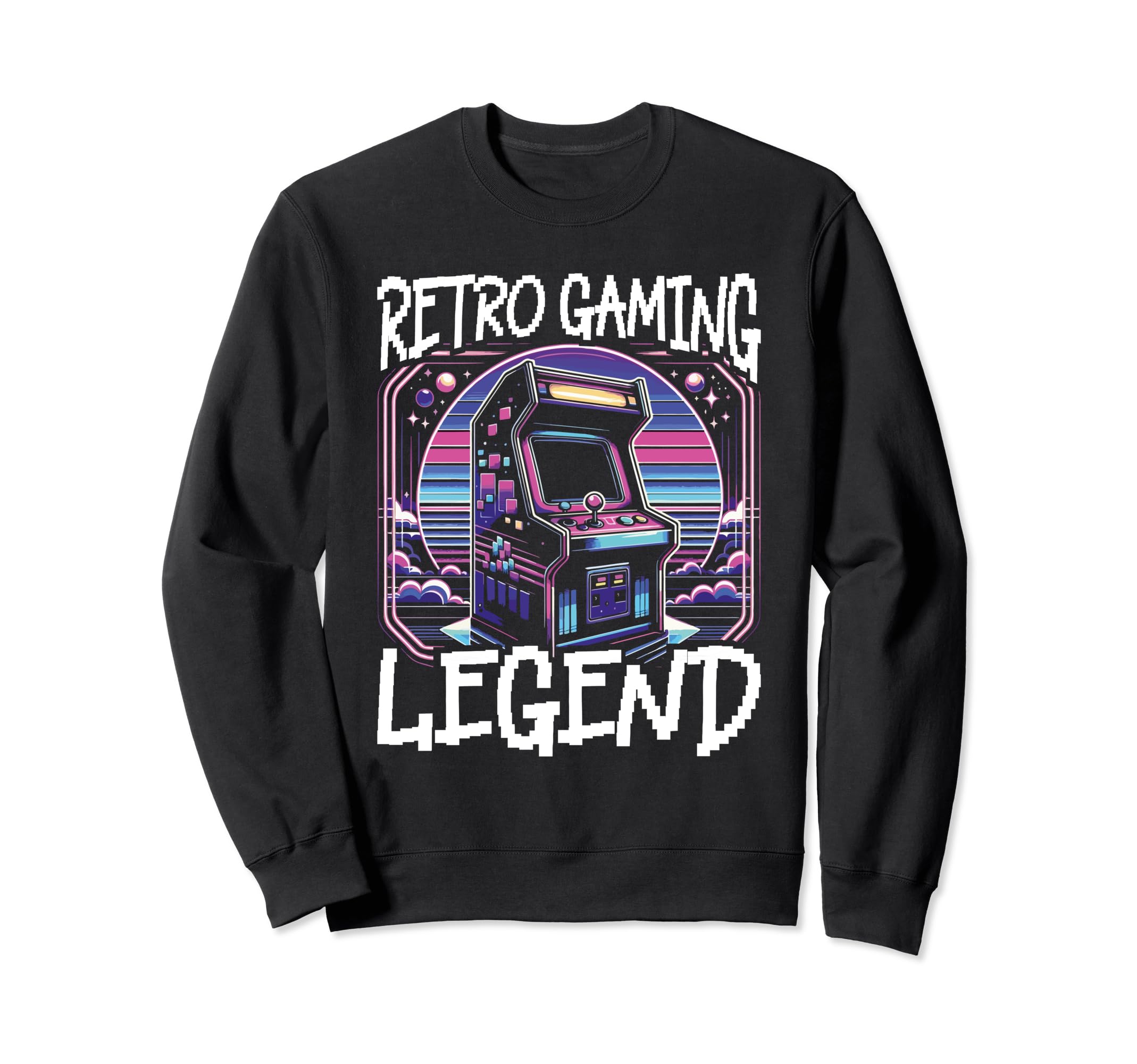 80S Arcade Nostalgia Pixel Art Video Sweatshirt - Novelty Apparel Unisex - T-Shirt, Sweatshirt, Hoodie