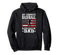 Baseball Dad Player American Flag Hoodie - Streetwear Style Men Women - T-Shirt, Sweatshirt, Hoodie