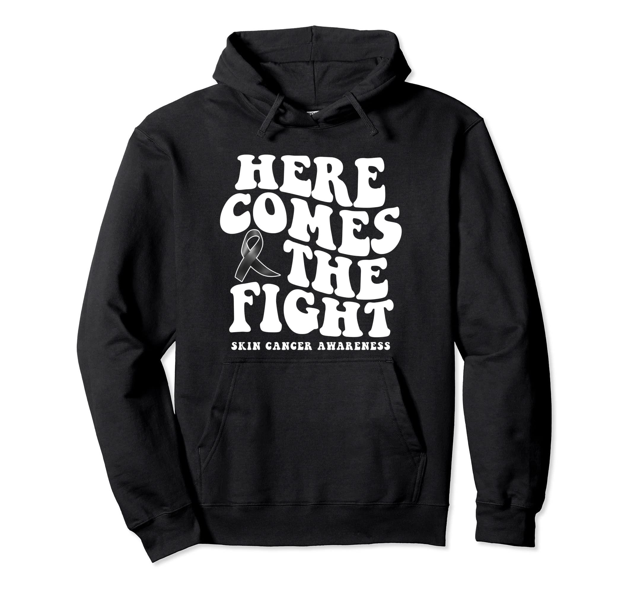 Skin Cancer Awareness Groovy Boho Cancer Hoodie - Unique Graphic Unisex - T-Shirt, Sweatshirt, Hoodie