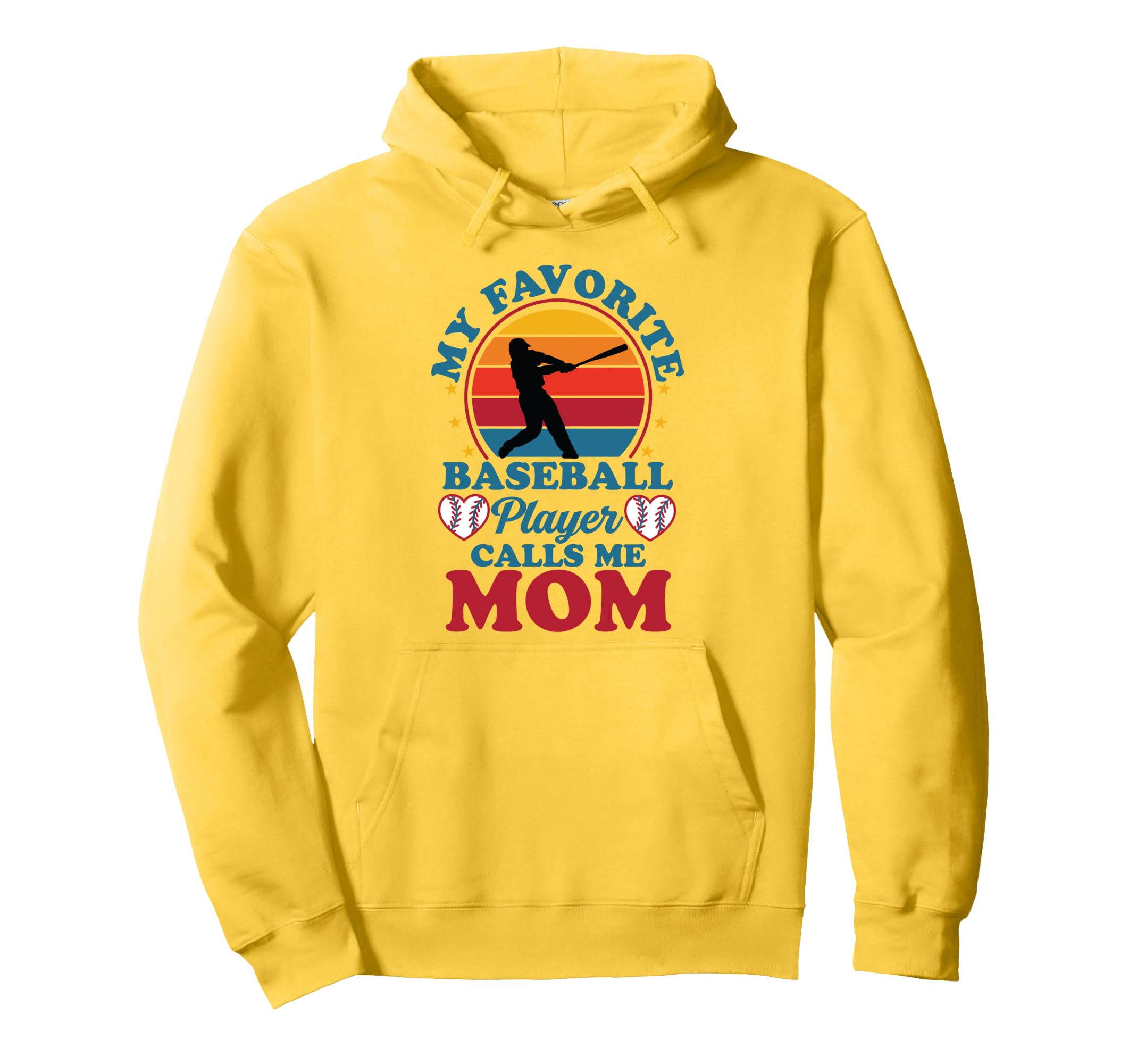 My Favorite Baseball Player Calls Me Mom Hoodie - Minimalist Print Unisex - T-Shirt, Sweatshirt, Hoodie