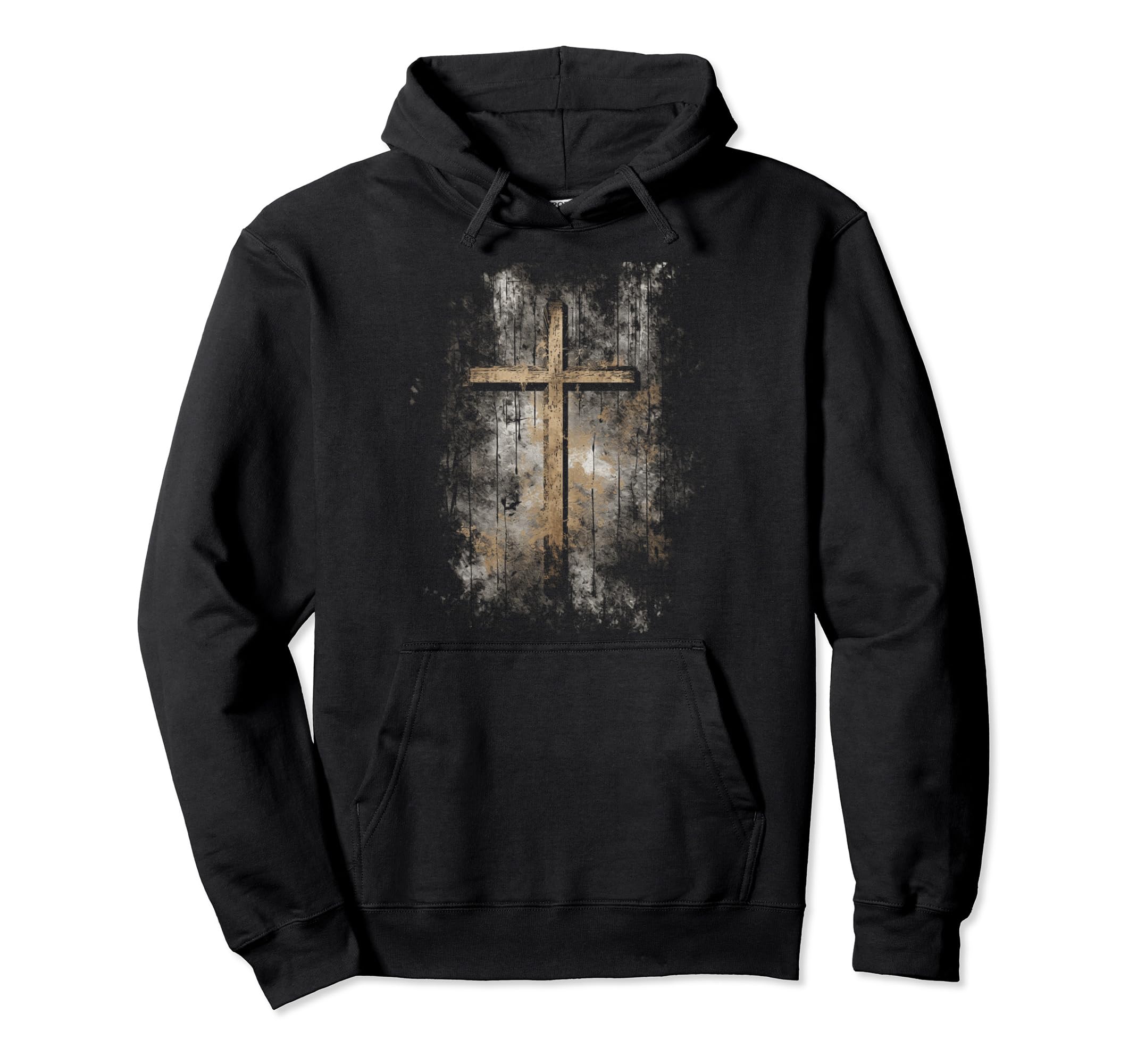 Cross Distressed 90S Goth Grunge Vibes Hoodie - Custom Art Print Men Women - T-Shirt, Sweatshirt, Hoodie